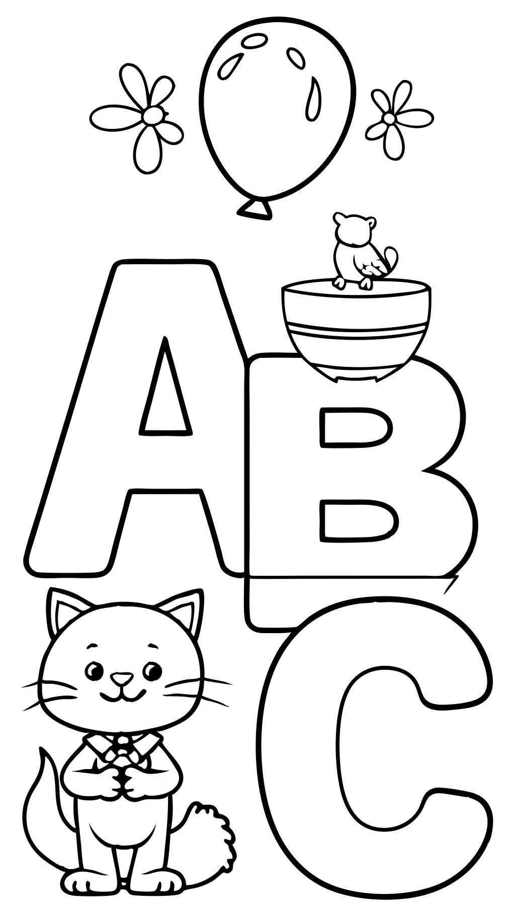 pages à colorier d’alphabet à école maternelle à z